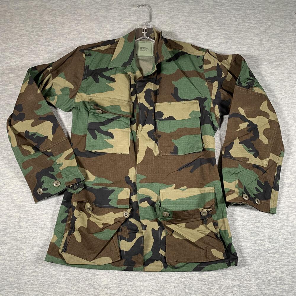 Vintage American Apparel Field Jacket Mens XS Woodland Camo Hot Weather BDU 80s